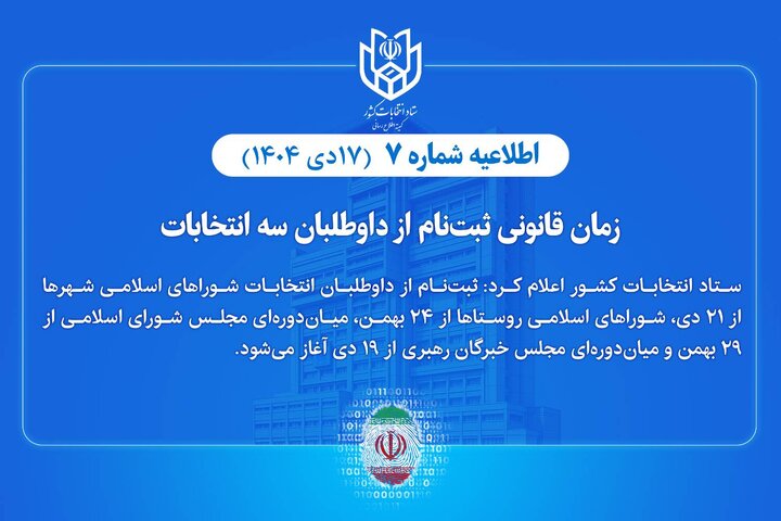 زمان قانونی ثبت‌نام از داوطلبان انتخابات شوراها اعلام شد